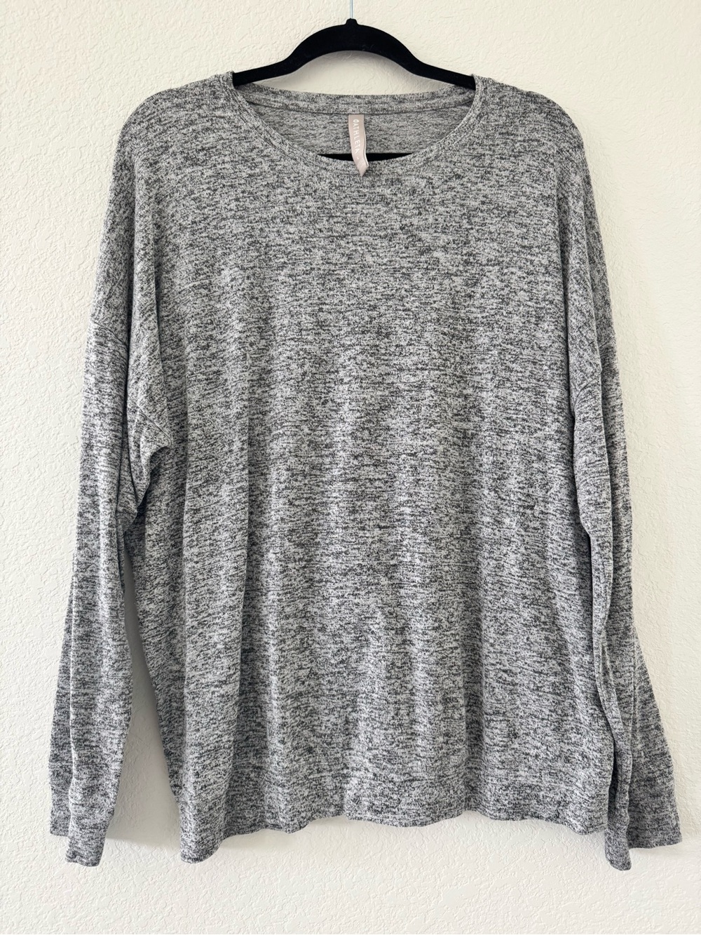 Athleta Mindful Pullover Light Gray Heather